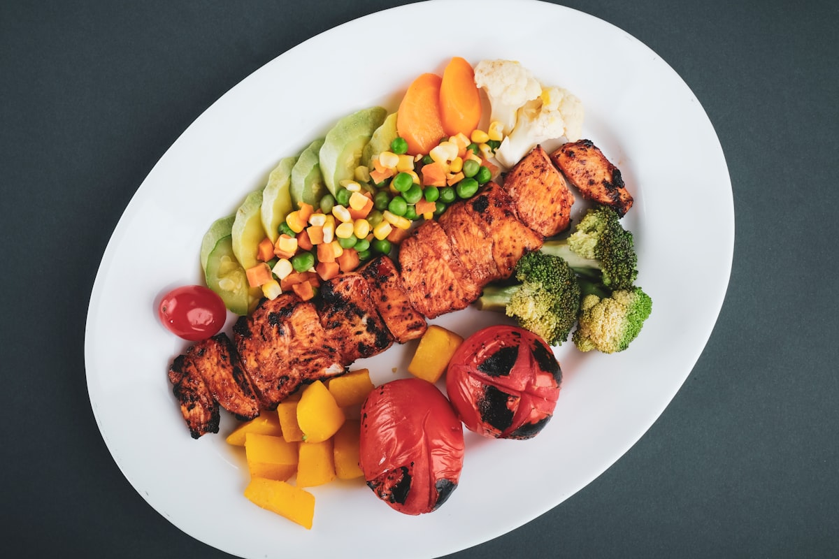 Grünes Gemüse und Vitamine